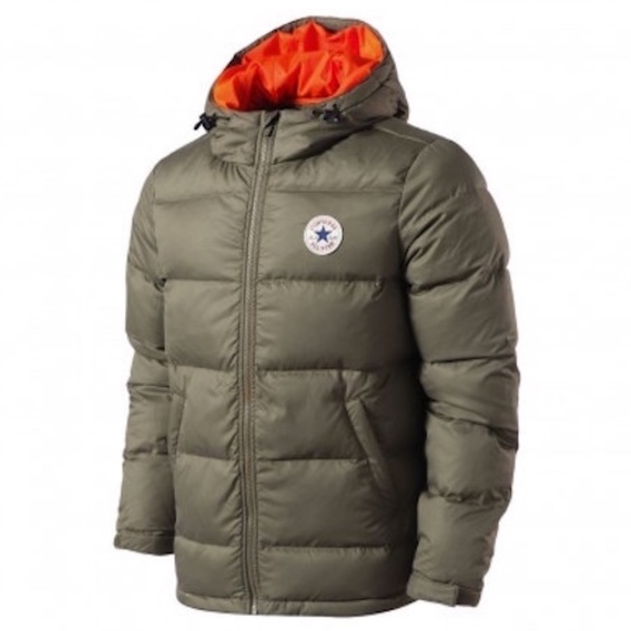 converse core mid length padded jacket